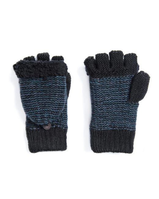 Muk Luks Blue Flip Mitten for men