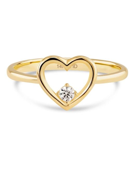 DEVATA Metallic Open Heart Ring