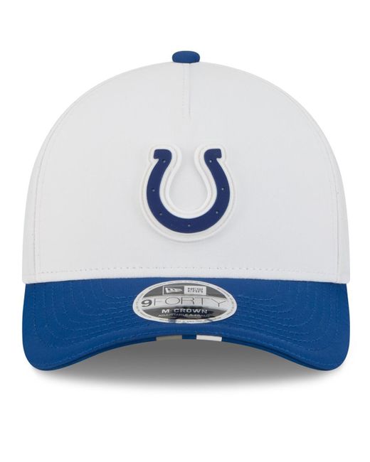 KTZ Blue White/royal Indianapolis Colts 2025 Nfl Training Camp A-frame 9forty Adjustable Hat for men