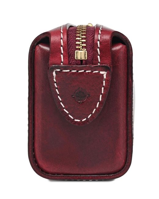 Old Trend Red Portable Leather Box