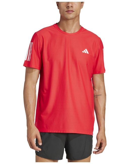 Adidas Red Own The Run Moisture-wicking T-shirt for men