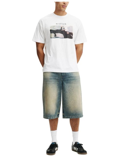 Cotton On White Box Fit License T-shirt for men