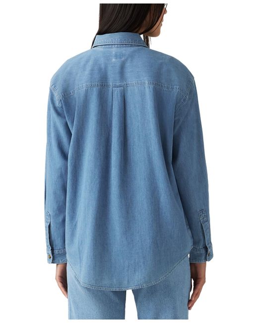 Levi's Blue Iris Button-front Cotton Overshirt
