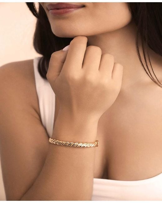 Ettika Metallic Twisted Stacking Slim Bangle