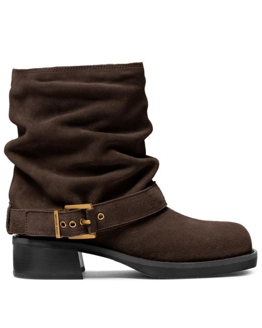 Michael Kors Brown Michael Colby Square Toe Flat Booties