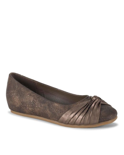 BareTraps Brown Chainey Ballet Flats