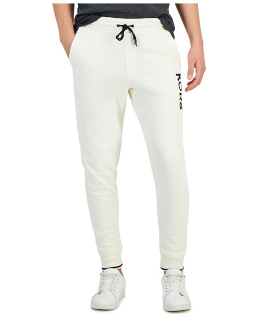 Michael Kors White Fleece Logo Drawstring jogger Pants for men