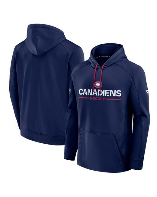 Fanatics Blue Montreal Canadiens Authentic Pro Rink Hoodie for men