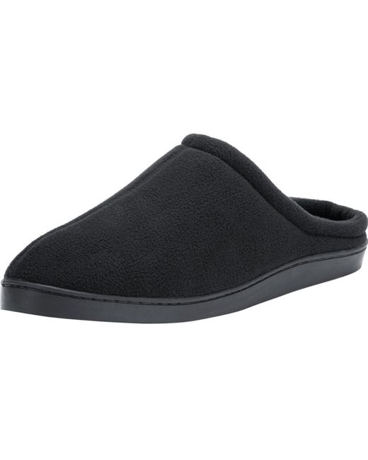 Kingsize Black Big & Tall Fleece Clog Slippers for men