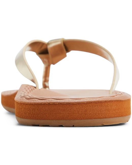Roxy White Luv Me Knot Flip Sandals