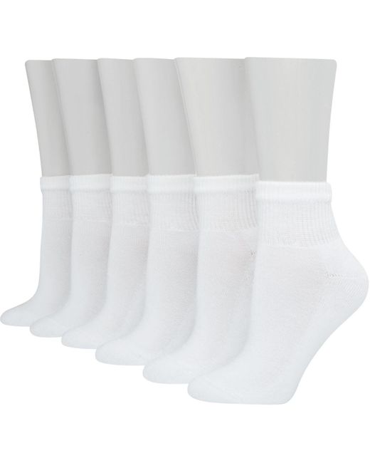 Hanes Synthetic 6pk. Ultimate Core Cushioned Extended Size Ankle Socks
