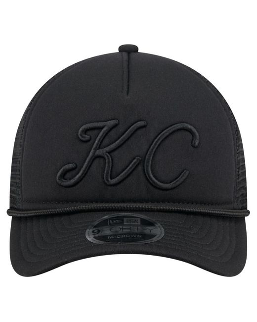 KTZ Gray Kansas City Royals City Initial 9forty A-frame M-crown Adjustable Trucker Hat for men