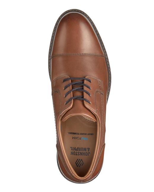Johnston & Murphy Brown Mason Cap Toe Shoes for men