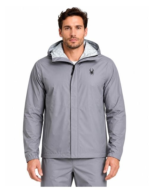 Spyder Blue Cloudy Day Rain Jacket