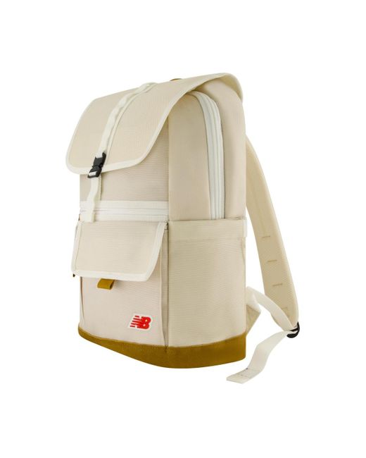 New Balance White Legacy Icon Flap Backpack