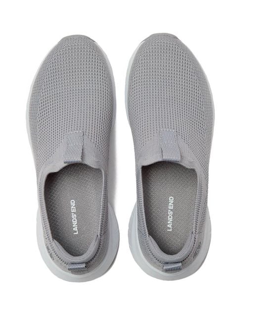 Lands' End Gray Casual Knit Slip On Sneakers