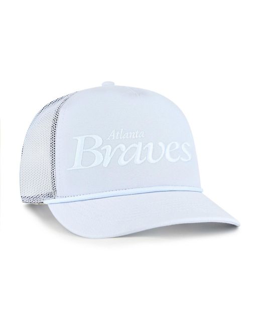 '47 Blue Atlanta Braves Foundation Script Hitch Adjustable Trucker Hat for men