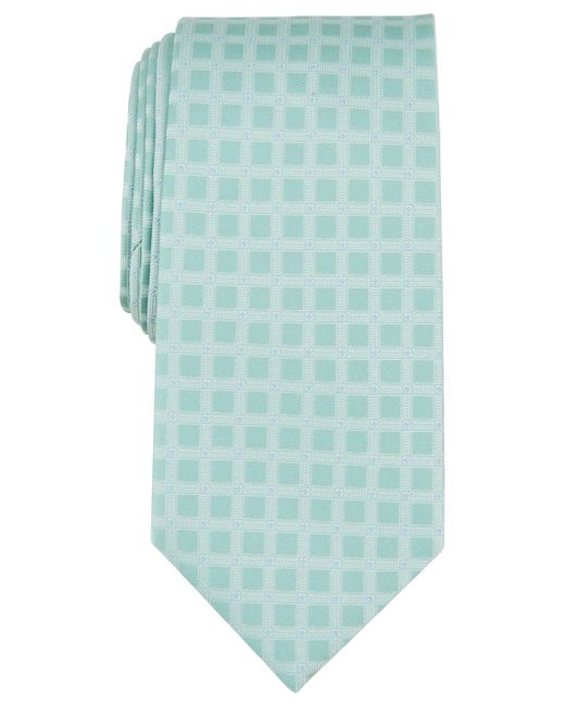 Michael Kors Blue Longboat Grid Tie for men