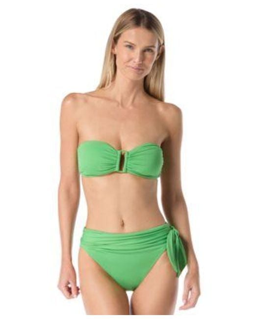 Kate Spade Green Ring Front Bandeau Top High Waist Bottom