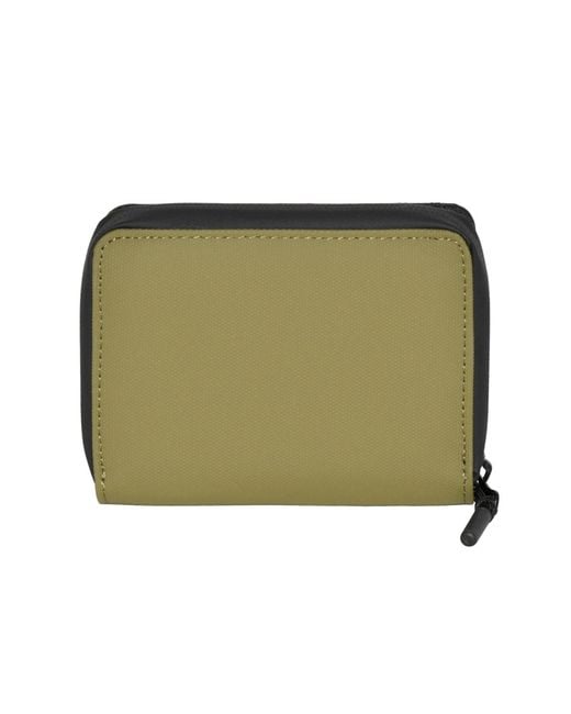 ROOTS Green Compact Zip Around Snap Wallet for men