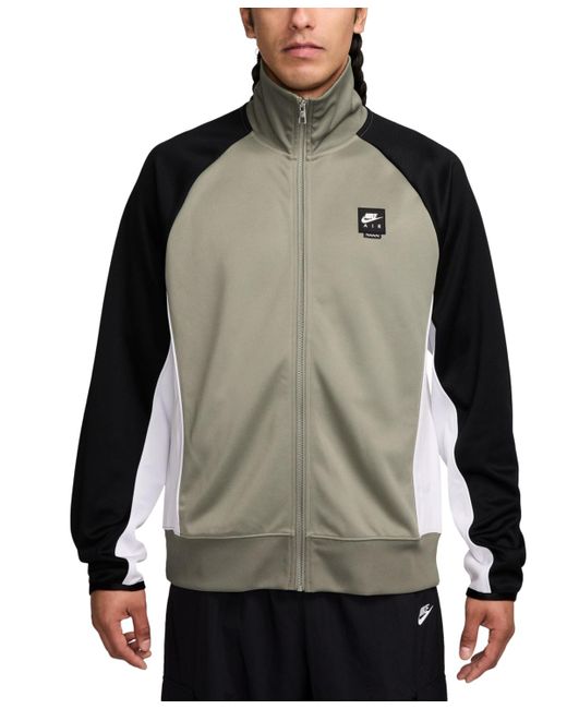 Nike Gray Air Relaxed Fit Colorblocked Zip-front Jacket for men