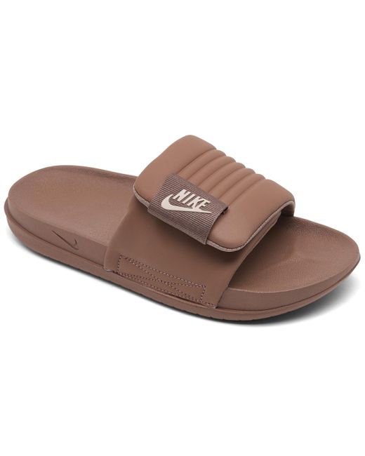 Nike Brown Offcourt Adjust Slide Sandals From Finish Line