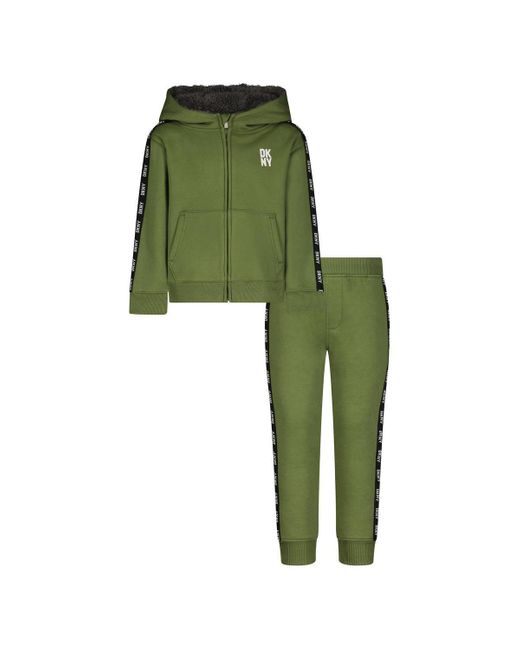 DKNY Green Little Boys 2 Piece Sherpa Lined Hoodie & jogger Set for men