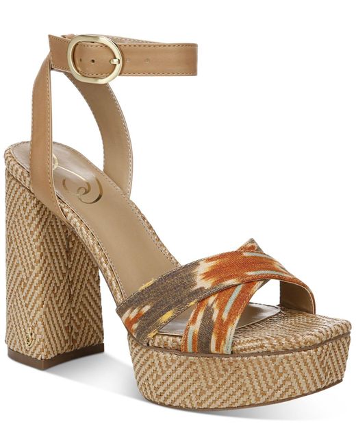 Sam Edelman Nolita Raffia Platform Sandals Lyst Canada