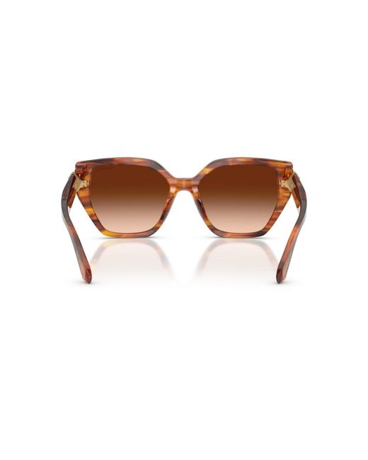 Swarovski Brown Geometric Sunglasses