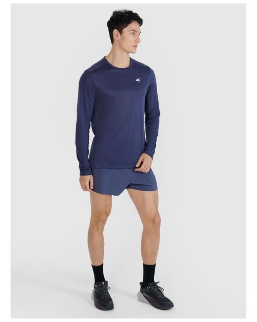 4F Blue Quick-drying Running Longsleeve for men