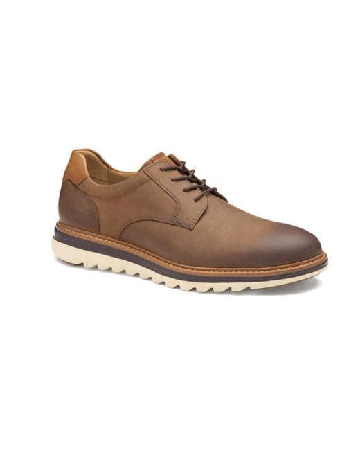 Johnston & Murphy Brown Braxton Plain Toe Shoe for men