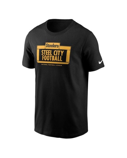 Nike Black Pittsburgh Steelers Primetime Local Essential T-shirt for men