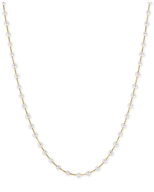 Effy Metallic Cultured Freshwater Pearl (3mm) Statement Necklace In 14k Gold, White Gold Or Rose Gold