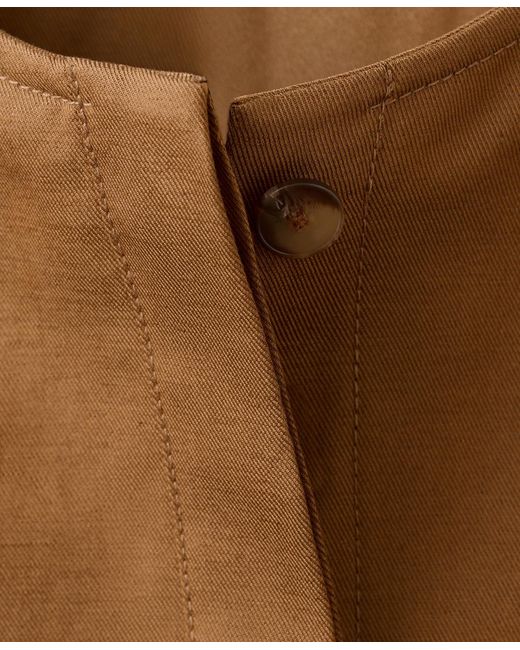 Mango Brown Elastic Bands Lyocell Jacket