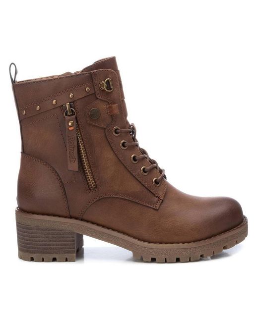 Xti Brown Casual Booties By