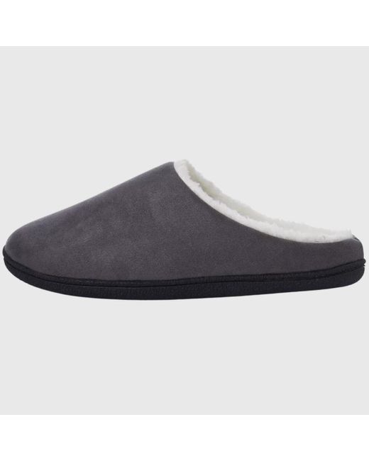 Alpine Swiss Black Memory Foam Clog Slippers Indoor Comfort Slip On House Shoes for men