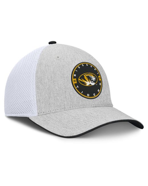 Fanatics Metallic Heather Gray/white Missouri Tigers trigger Flex Hat for men