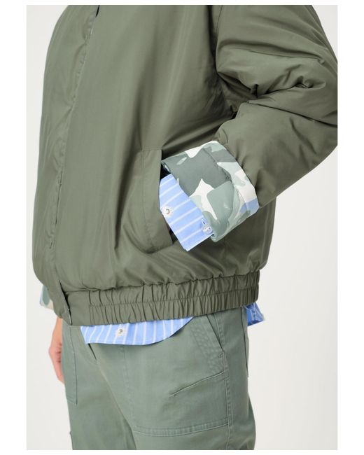 Olsen Green Reversible Botanic Camo Bomber Jacket