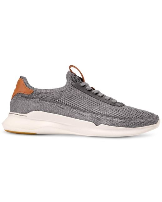 Cole Haan Gray Grand Crosscourt Stitchlite Runox Leather Sneaker for men