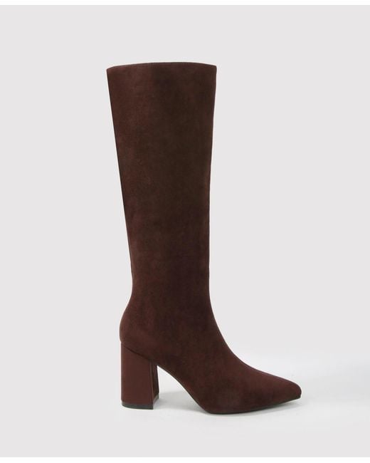 BERNESS Brown Adele Block Heel Knee High Boots