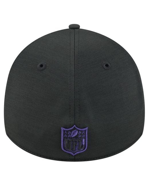 KTZ Gray Baltimore Ravens Stripes 39thirty Flex Hat for men