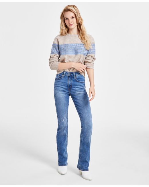 Levi's Blue 725 High-waist Classic Stretch Bootcut Jeans