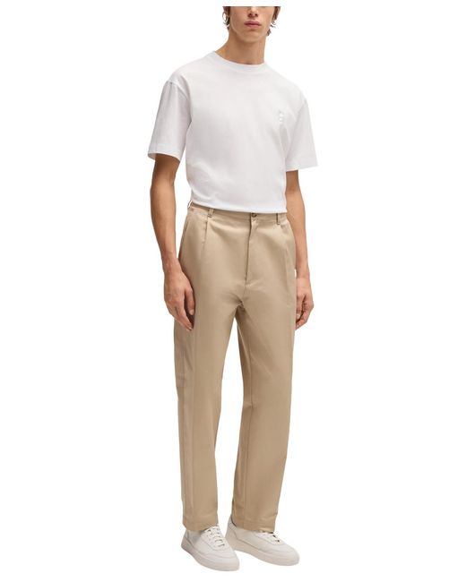 Boss White Boss By Double B Monogram Relaxed-fit T-shirt for men