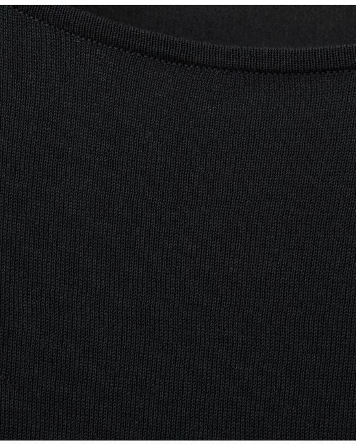 Mango Black Short-sleeve Sequined Top