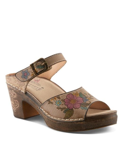L'ARTISTE Brown Spring Step Japhette Platform Slide