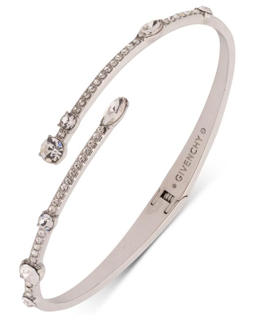 Givenchy Natural Mixed Crystal Bypass Bangle Bracelet