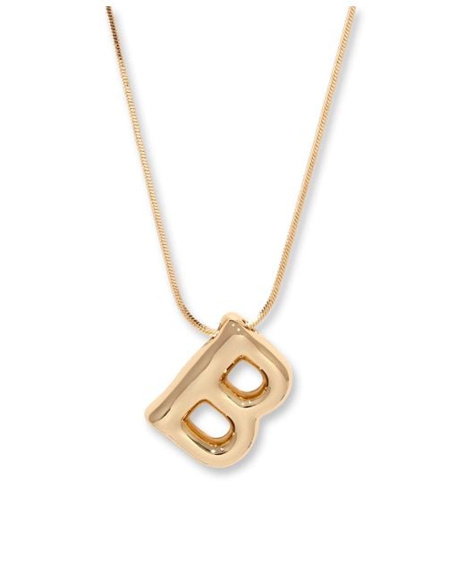 Brook and York Metallic Gold Plated Pippa Bubble Initial Short Pendant Necklace