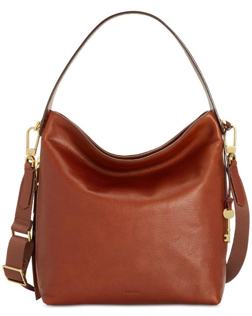 fossil maya small hobo brown