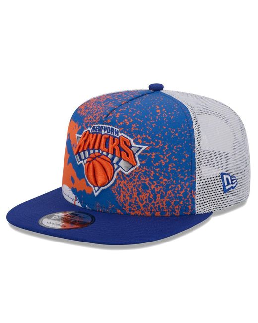 KTZ Blue New York Knicks Court Sport Speckle 9fifty Snapback Hat for men