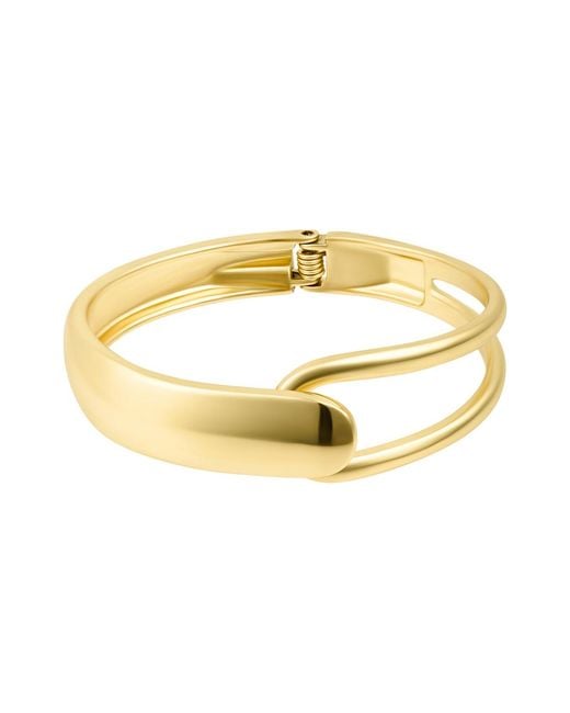 Adornia Metallic Overlapping Open Cuff Bracelet